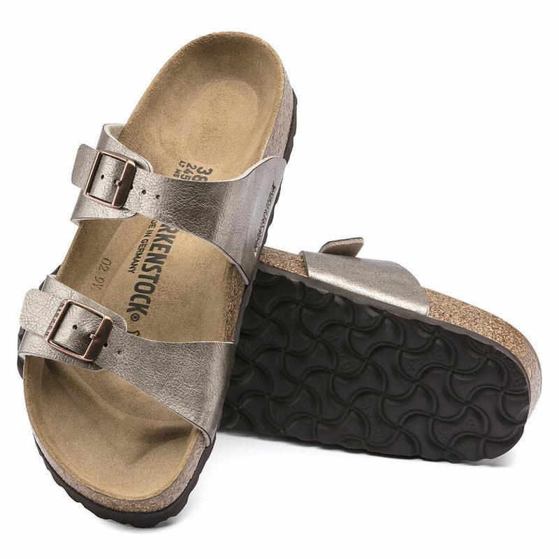 Birkenstock Sydney Graceful Birko-flor Sandaler Dame Sølv | DK 360JPQ